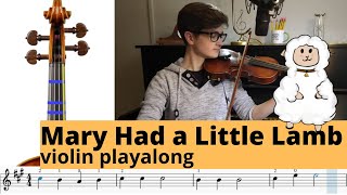 Mary Had a Little Lamb violin play along (beginner)
