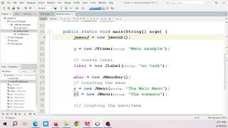 Java Swing: JMenu & Actionlistener
