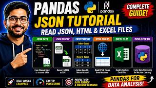 Part7-Pandas File Handling Tutorial | JSON, Excel, HTML & Pickle Explained
