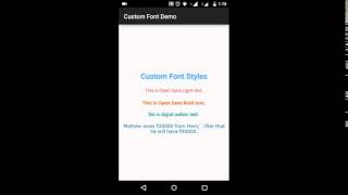 Android Custom Fonts Demo