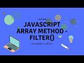 JavaScript Array - Filter Method | Tutorial in Hindi / Urdu