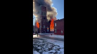 Large church collapses after fire in north St. Louis