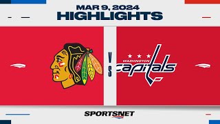 NHL Highlights | Blackhawks vs. Capitals - March 9, 2024
