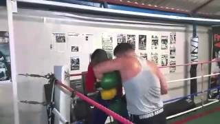 Simey McGinley Sparring In UK