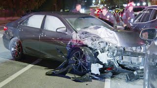 Driver Injured in Studio City Crash Involving Multiple Parked Vehicles