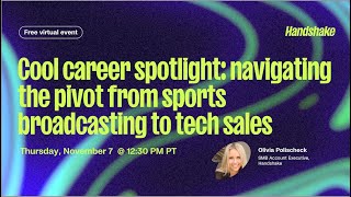 Cool role spotlight: navigating the pivot from sports broadcasting to sales |Campus to Career Events