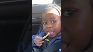 Semaj and I tried Chocolate French Fries from @Wendys for the 1st time 😂 #wendys #skyboogie #semaj