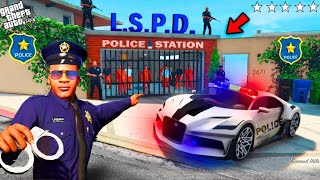 Franklin And Shinchan Upgrade Their House Into Police Station In GTA 5 | Franklin Became Police!