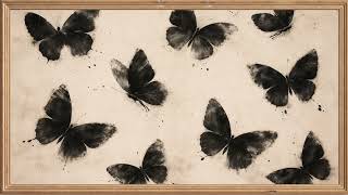 Minimalist Butterfly Art 4K (4 Hours) | Beige Aesthetic Wallpaper with Soft Classical Piano