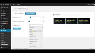 Setting Wordpress Animated Menu