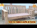 How to make a wooden sofa ||Simple teak wood Sofa making #bkcarpenter