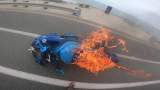 Bike sets on fire 🔥