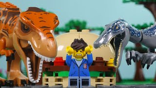 LEGO Jurassic World Dinosaur Rampage STOP MOTION LEGO Indoraptor & T-Rex | Billy Bricks