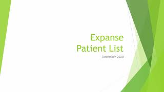 Expanse Patient List