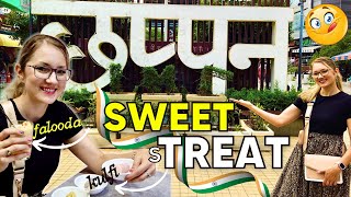 Indore's Sweet Tooth Challenge: Foreigner Tries Every Sweet at Chappan Dukan!