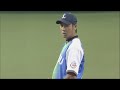 フェンス際ジャンプ！大崎が試合開始早々に好捕を見せる 2012.08.19 l e