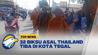 32 Biksu Berjalan Kaki dari Thailand Tiba di Tegal