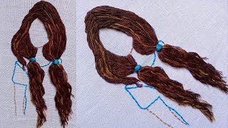 Hair Embroidery Tutorial - Part 2 | Knit \u0026 Stitch