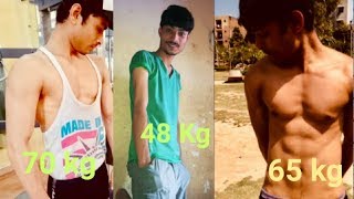 6 Months Natural Body Transformation From Skinny 48 kg to Fit 70kg