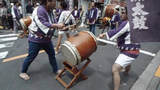 【天王祭２０１６年】荒川新開太鼓　au前　祭り追い打ちから祭り相打ち