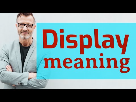 What is definition of display?