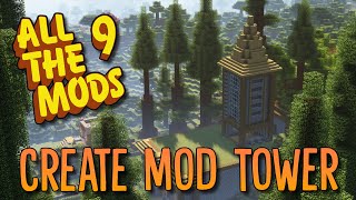 Minecraft All The Mods 9 - #9 CREATE MOD Power Tower - Refined Storage !