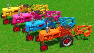 PLOWING FIELD WITH COOLORED INTERNATIONAL TRACTORS | REALISTIC FARMING EXPERIENCE