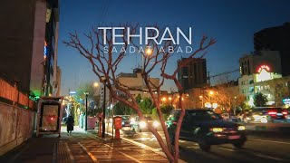 TEHRAN 2021 - Evening walk in Sa'adat Abad / تهران - سعادت آباد