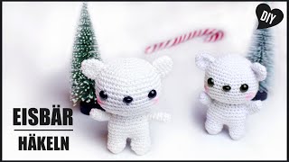 Eisbär häkeln | Tiere Weihnachten Häkelanleitung - DIY by Pfirsichteufel