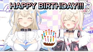 Probably the cutest Birthday song ever!!! [FuwaMoco/HoloEn] [EngSub]