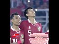 MOMENT TIMNAS NYANYIKAN LAGU TANAH AIRKU KU TIDAK KULUPAKAN