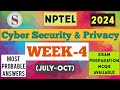 Cyber Security and Privacy || Week-4 Assignment Answers 2024 || NPTEL|| #nptel2024