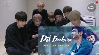 BTS React On dil bechara trailer \ Sushant Singh Rajput