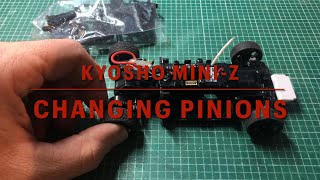 Changing the pinion size on a kyosho mini z mr03.