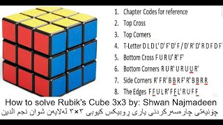 How to solve Rubik's Cube 3x3 by: Shwan Najmadeen     چۆنیەتی چارەسەرکردنی یاری ڕوبیکس کیوبی ٣×٣