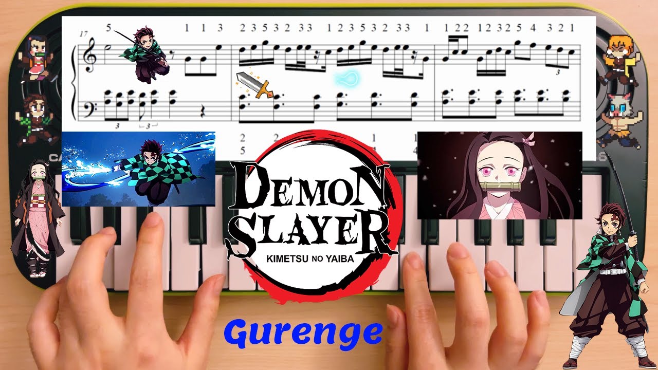 Demon Slayer OP - Gurenge (Lisa) Tutorial On A Toy Piano Keyboard ...