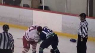 Notre Dame vs Melfort's Ebner fight SJHL Showcase (2006)