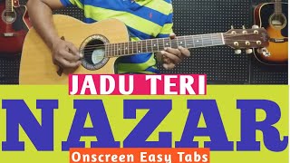 Jadoo Teri Nazar  Guitar Lesson Tabs || Melody+Music For Beginners || DARR || Udit Narayan || SRK ||