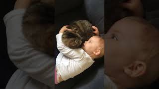 Adorable Baby Chats with Kitten!
