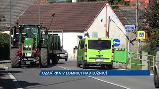 Uzavírka silnice I/24 v Lomnici nad Lužnicí potrvá do začátku listopadu, na místě je úplná uzavírka