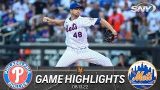 Mets vs Phillies Highlights: Jacob deGrom and Mets bullpen outduel Aaron Nola and Phillies 1-0