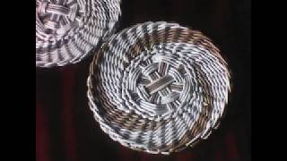 Новогодняя подставка под горячее. Панно. Спиральное послойное плетение.hot-layer spiral weaving.