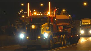 Clearwater Civils Kenworth T404 Carting a CAT 320C Down Lookout Point 4K