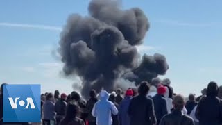 Two Aircraft Collide at Dallas Veterans Day Show  | VOA News