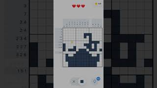 Nonogram Challenge : Solving without marking X's #shorts
