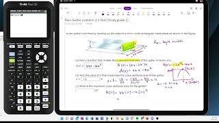 Web Assign - Rain Gutter Word Problem - Math 126 - COREQ WB Examples