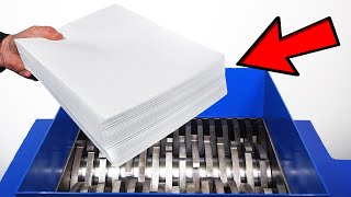 HOW MANY SHEETS OF PAPER DOES IT TAKE TO STOP THE SHREDDING MACHINE?