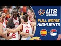 Semi-Finals: Spain 🇪🇸 vs Serbia 🇷🇸 | Highlights | FIBA U18 Women's EuroBasket 2024