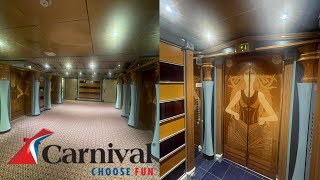 KONE Traction Internal Elevators - Carnival Miracle Cruise Ship.