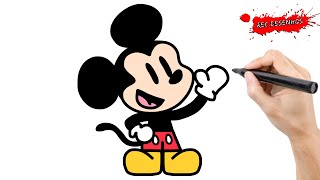 Como Desenhar o Mickey Mouse Passo a Passo | How to Draw Mickey Mouse Step by Step